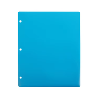 Classeurs en plastique PP durables format Lettre à 3 trous, avec 2 pochettes, pour l'organisation de documents scolaires et de bureau – Vente en gros