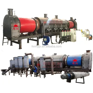 High charcoal yields forest wood and crops pyrolysis machine Biochar production rotary charcoal furnace