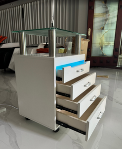 Carrito de Almacenamiento Multifuncional de Madera para Consultorio Dental y Salón de Belleza, con Luces, para Baño, Hotel, Sala de Estar, Estilo Contemporáneo - Product Image 6