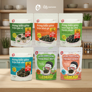 Algues croustillantes mélangées aux légumes et aux noix, marque O'food - Collation saine et pratique à base d'algues, idéale pour les enfants |   Produit en gros et OEM - Product Image 6
