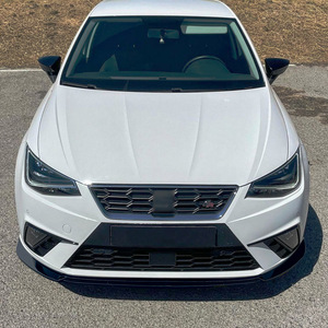 Amp Z Front Lip Splitter pour Seat Ibiza Mk5 Standard FR 2018 Noir Piano Texture Fibre de Carbone - Product Image 2