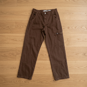 <b>Brown</b> <b>Men's</b> Mid Waist Midweight <b>Cargo</b> Pants Straight Leg Trousers Zipper Fly Casual Workwear Streetwear - Product Image 3