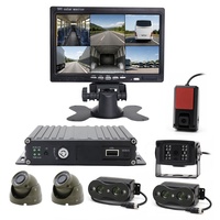 Caméra embarquée WiFi MDVR 4CH 4G GPS pour bus scolaire, système de comptage de personnes et de trafic, moniteur de sécurité pour 2 passagers
