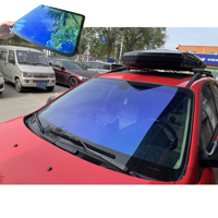 Film teinté pour vitres de voiture en céramique nano PET bleu caméléon, haute réjection de chaleur, réjection UV/IR, protection de la vie privée, couleur photochromique
