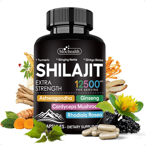 Hữu cơ tự nhiên shilajit bổ sung cho nam giới sản xuất rêu biển Ashwagandha shilajit viên nang Rhodiola Rosea Panax người lớn - Product Image 1