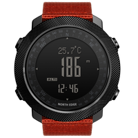 Montres numériques en nylon North Edge Apache pour hommes, exploration, multifonctionnelles, sports de plein air, étanches, montres de montagne pour hommes