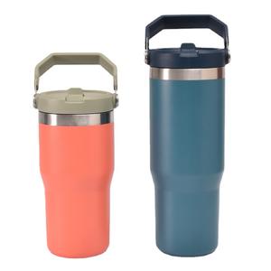 Gobelet de voyage isotherme en acier inoxydable à double paroi avec poignée, personnalisable avec logo, 20 oz et 30 oz - Product Image 1