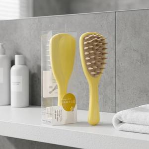 Brosse de massage du cuir chevelu en silicone avec manche en plastique, à pointes souples, pour le lavage des cheveux et le soin en profondeur du cuir chevelu sous la douche - Product Image 6
