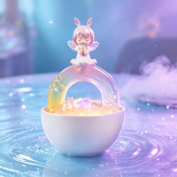 Nouvelle Fontaine de Table Circulante en Résine Annie Baby Nuages Colorés avec Décoration Énergétique à Effet d'Eau pour la Maison