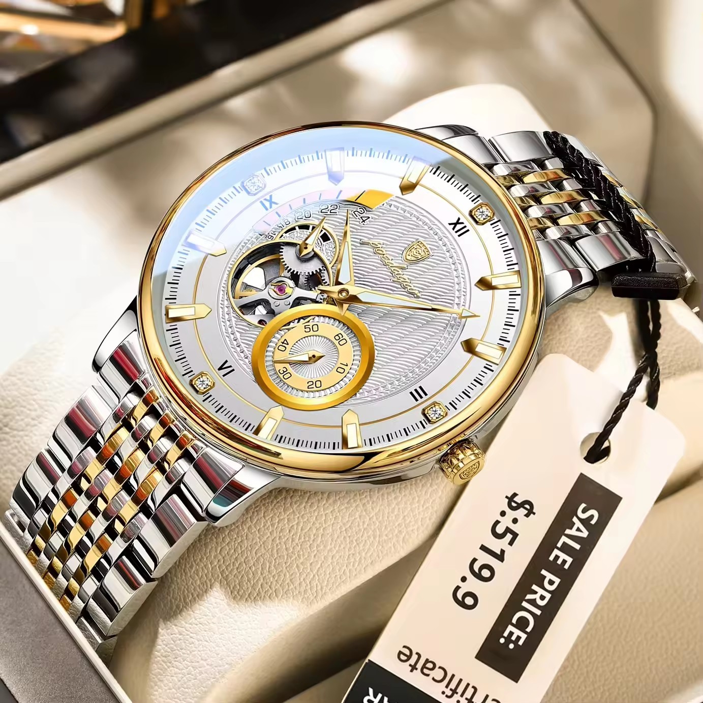 Silver gold white