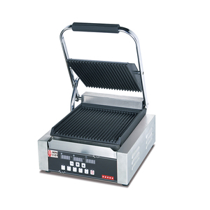 Presse à sandwich électrique commerciale en acier inoxydable <span class=keywords><strong>grille</strong></span>-<span class=keywords><strong>pain</strong></span> Panini Grill Double têtes gril de Contact numérique - Product Image 3