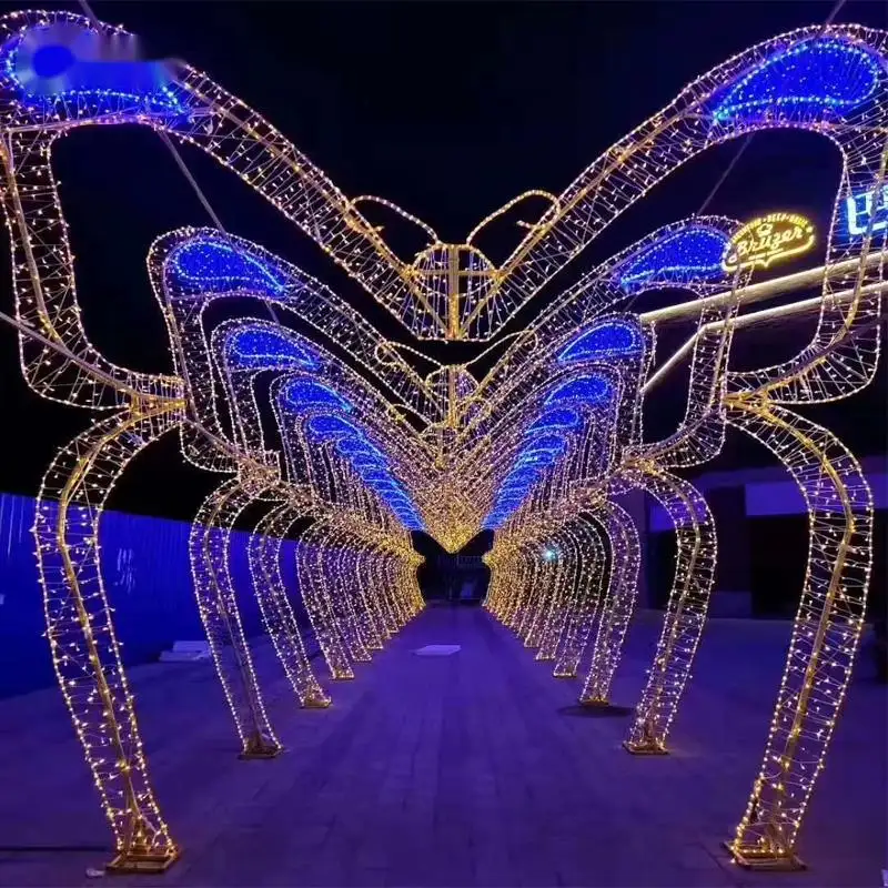 Arco de Natal LED personalizado com iluminação externa Luzes de motivo festivo para shopping, quadrado, festas e decoração de casamento