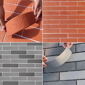 Paneles de Revestimiento de <span class=keywords><strong>Pared</strong></span> Delgados de <span class=keywords><strong>Ladrillo</strong></span> <span class=keywords><strong>Falso</strong></span> Sólido MCM Flexible de 60x240 mm para Decoración Exterior Moderna - Product Image 2