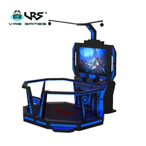 Virtual Reality 9D VR Platform berjalan Shooting Space Game Simulator berdiri VR berjalan Platform