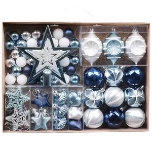 Luxus DIY Bulk Bauble Artikel Zubehör Weihnachts dekoration Produkte Geschenke Kunststoff Ball Ornamente