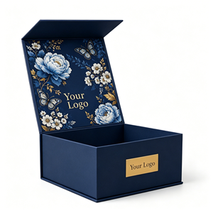 Luxury Magnetic Closure Cardboard Collapsible Rigid <b>Box</b> for High-end Jewelry Cosmetic <b>Gift</b> Packaging with Custom Logo - Product Image 2