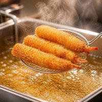 Vente en gros de rouleaux de crevettes surgelées enveloppés de vermicelles, apéritif croustillant de fruits de mer pour la restauration et la vente en gros