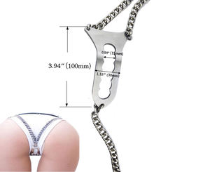 Vrouwelijke Nieuwe Sm Kuisheidsgordel Mode Stealth Seksspeeltjes Veilig En Comfortabel Volledige Aanpassing Rvs - Product Image 3