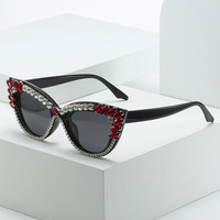 Lunettes de soleil de luxe tendance strass bling lunettes de soleil bon marché lunettes de soleil oeil de chat lunettes de soleil femmes