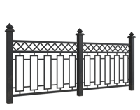Clôture décorative en aluminium de luxe classique pour villa, garde-corps de balcon, système modulaire, installation rapide, revêtement en poudre, antirouille