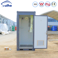 Cabine de douche portable, unité de salle de bain modulaire préfabriquée, cabine de douche mobile en acier pour chantier de construction