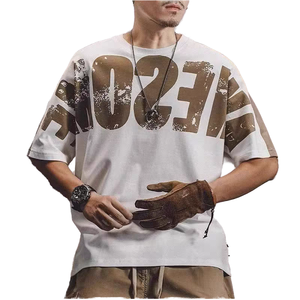 Camiseta de Hombre Oversize con Estampado Gráfico, 220GSM, Mezcla de Poliéster y Algodón, Estilo Urbano Casual, Manga Corta, Cuello Redondo, Personalizable - Product Image 3