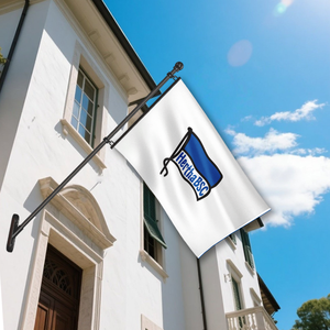 Bandera del Club de Fútbol Hertha BSC Berlín, Estandarte Blanco con Logotipo para Aficionados de la Bundesliga - Product Image 5