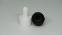 Flacons réutilisables et rechargeables 20/410 en plastique nervuré lisse avec pipette compte-gouttes en aluminium, tête en caoutchouc à visser durable et ouverture facile