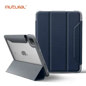 Mutural Hot Selling PU Leather Shockproof With Kickstand Tablet Case Smart Cover For Apple Pro 9th 10th Generation12.9 IPad Case
