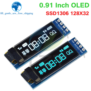 Módulo OLED TZT de 0,91 pulgadas, Blanco/azul, OLED 128X32, módulo de pantalla <span class=keywords><strong>LED</strong></span> LCD OLED, 0,91 ", comunicación IIC para <span class=keywords><strong>Arduino</strong></span> ROHS - Product Image 5