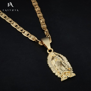 FP1045 or laminé bijoux religieux De baptême pour femmes, collier en laiton or 18K <span class=keywords><strong>pendentif</strong></span> De vierge marie - Product Image 4