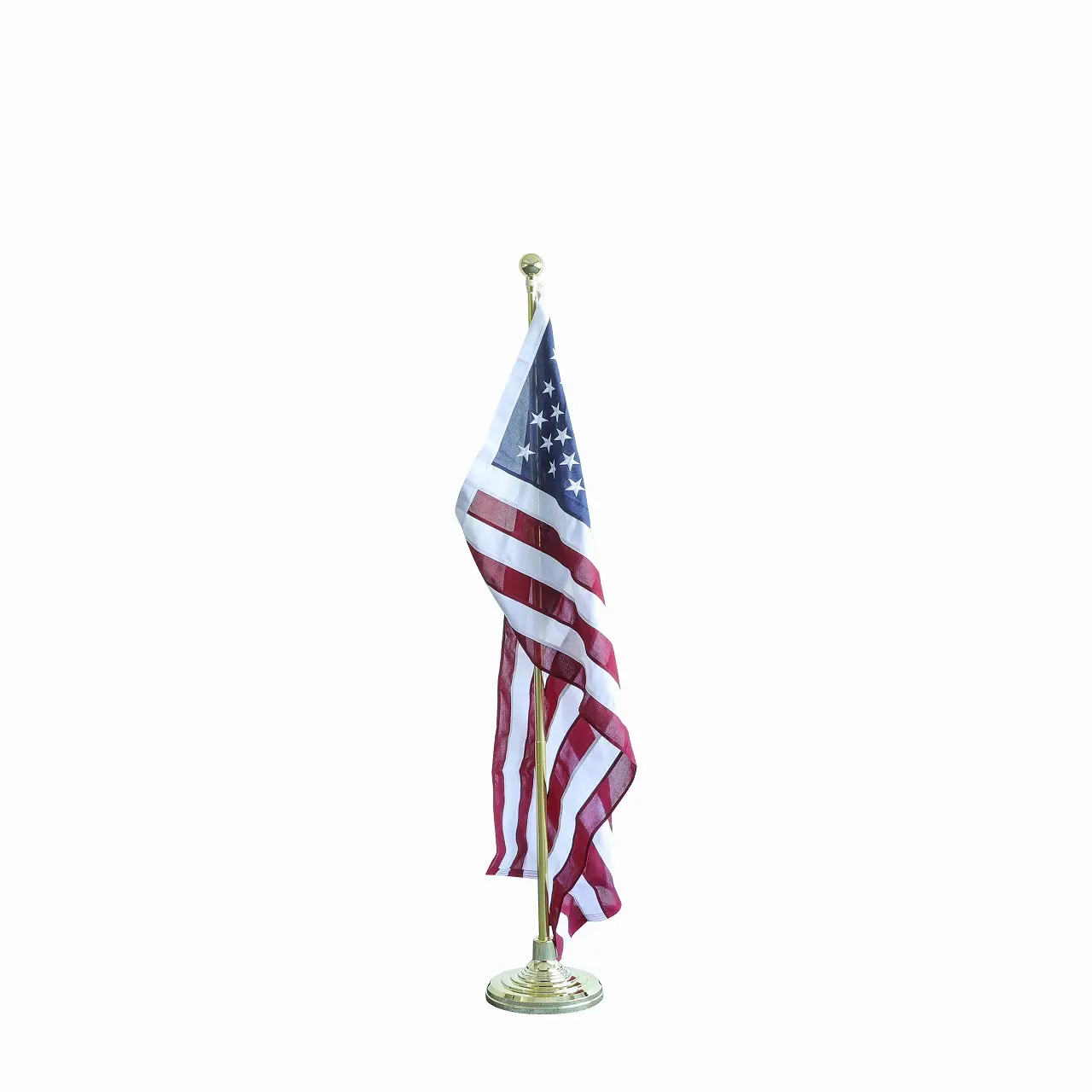 2m indoor flag Double Sided Polyester Telescopic Stainless Steel Floor Flagpole Base Indoor Landing Table Conference Office Flag