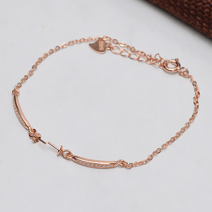 Pulsera de Plata S925 con Perla con Orificio, Accesorios de Joyería DIY de Lujo para Mujer, Brazaletes de Perlas Personalizados - Product Image 5