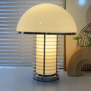 Lámpara de mesa con forma de hongo, Led E27, 220V, Control por interruptor, cuidado de los ojos, para dormitorio, sala de estar, estudio, luz de escritorio - Product Image 1