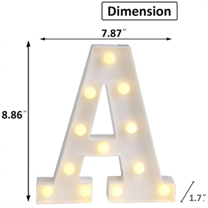 Lettres lumineuses LED chaudes, enseigne lumineuse en forme de '<span class=keywords><strong>I</strong></span>' pour mariage, anniversaire, alimentée par piles, lampe de Noël, maison, bar - Product Image 6