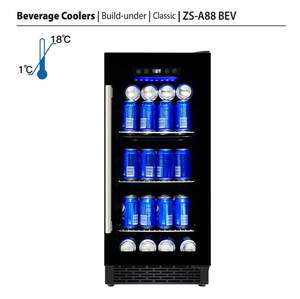 Réfrigérateur <span class=keywords><strong>à</strong></span> <span class=keywords><strong>vin</strong></span> encastrable Josoo 90L <span class=keywords><strong>à</strong></span> double zone, mini <span class=keywords><strong>cave</strong></span> <span class=keywords><strong>à</strong></span> <span class=keywords><strong>vin</strong></span> 15 pouces, équipement de réfrigération 220V pour boissons - Product Image 2