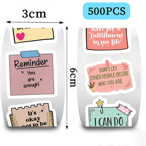 <span class=keywords><strong>Etichette</strong></span> <span class=keywords><strong>Adesive</strong></span> Incentivanti all'Ingrosso, Rotolo di Adesivi con Frasi Motivazionali e Citazioni di Incoraggiamento per Bambini - Product Image 2