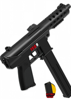 Pistol Mainan Tembak-tembakan Listrik TEC-9 Nylon Glow in the Dark, Model WarGame TEC9, Peluru Lunak untuk Permainan Tembak-menembak