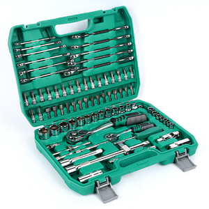 78 Piece Hand Tool <b>Set</b> 1/2 In Socket Wrench Ratchet <b>Screwdriver</b> <b>Bits</b> Auto Mechanic Repair Kit Chromium Vanadium Steel Tool Case - Product Image 3
