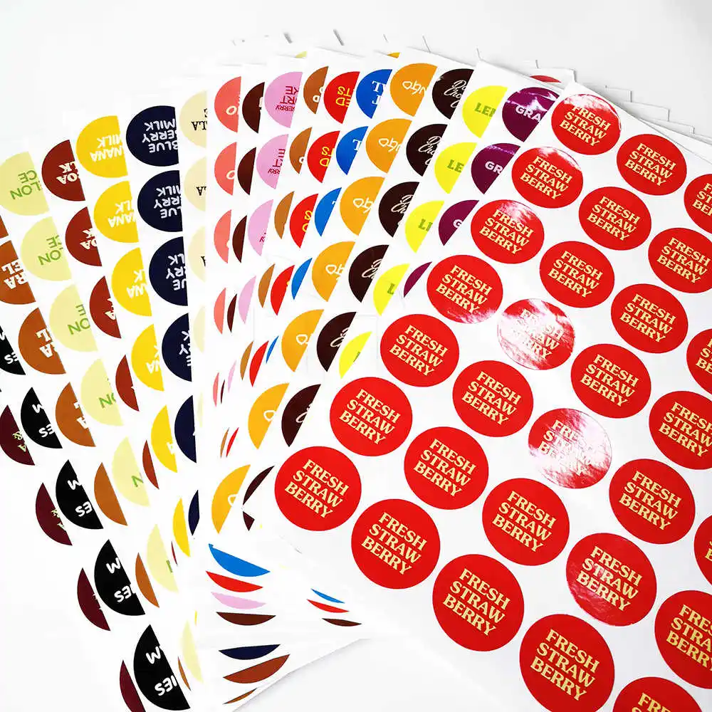 Wetterfeste Unternehmensverpackungsetikette Aufkleber individueller Druck selbstklebende gestanzte Logo-Vinyl-Aufkleber