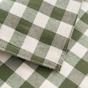 Washable 100% Cotton Yarn-dyed Chambray Green White <strong>Set</strong> of <strong>Napkin</strong> Placemat Kitchen Decor - Product Image 5