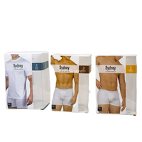 Boîte d'emballage personnalisable pour sous-vêtements femme et homme, en plastique transparent, avec estampage, pour l'emballage de sous-vêtements, recyclable
