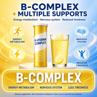 Comprimés effervescents de complexe de vitamines B, soutien énergétique, anti-fatigue, supplément B1 B2 B6 B12, étiquette privée OEM