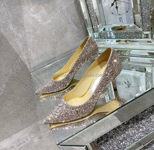 Chaussures à talons hauts JC Top Version, paillettes colorées, cuir de mouton véritable, semelle extérieure en cuir italien, 6,5 cm, Jimmyschoo - Product Image 5