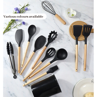 Ensemble d'ustensiles de cuisine - 12 pièces, ustensiles de cuisine en silicone, spatules résistantes à la chaleur, ustensiles de cuisine antiadhésifs