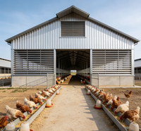 Bâtiments agricoles préfabriqués en structure métallique pour étable à vaches, enclos à moutons, hangar à bétail laitier, abri à chèvres, poulailler