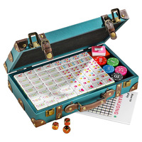 Jeu de Mahjong et de Poker de Luxe Vert Winskill en Acrylique - Résistant à l'Eau, Écologique, Multi-Scénarios pour Maison, Club et Divertissement