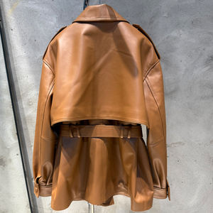 Натуральная овечья кожа куртки однобортная кожаная куртка женская роскошная кожаная куртка - Product Image 3