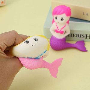 Juguetes Antiestrés de Sirena, Juguete de Compresión Creativo, Figura de Sirena Pequeña, Adorno de Compresión, Artículo de Oficina, Caja de Color - Product Image 3
