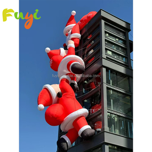 Giant 4m Santa Claus Inflatable Santa Claus <strong>Climb</strong> the Wall Decoration Inflatable Christmas Holiday Decoration - Product Image 3